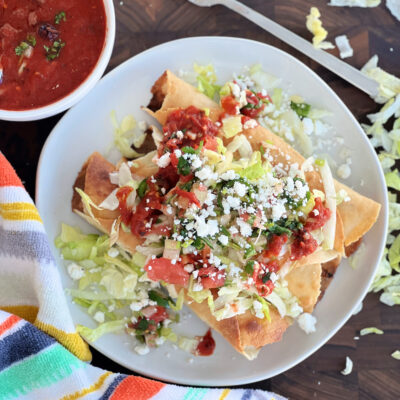 flautas con pollo cremoso