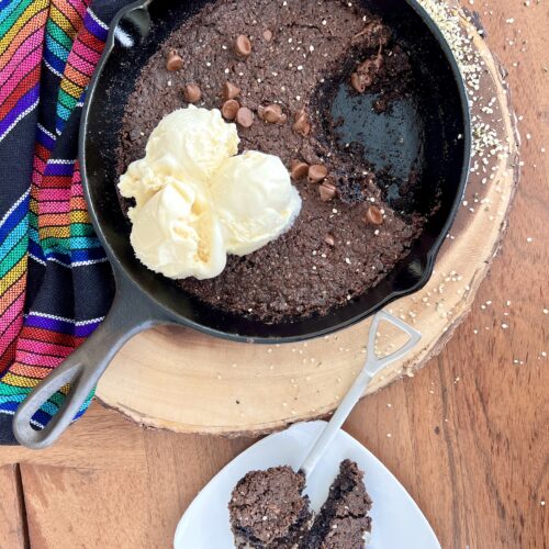 gluten free brownies with healthy vanilla ice cream